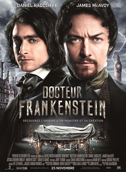 Docteur Frankenstein, Frankenstein, Daniel Radcliffe, James McAvoy